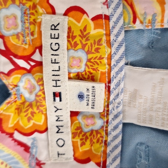 Tommy Hilfiger Women's Blue Back Buckle Pockets Coastal Preppy Shorts Size 8 - Picture 6 of 7